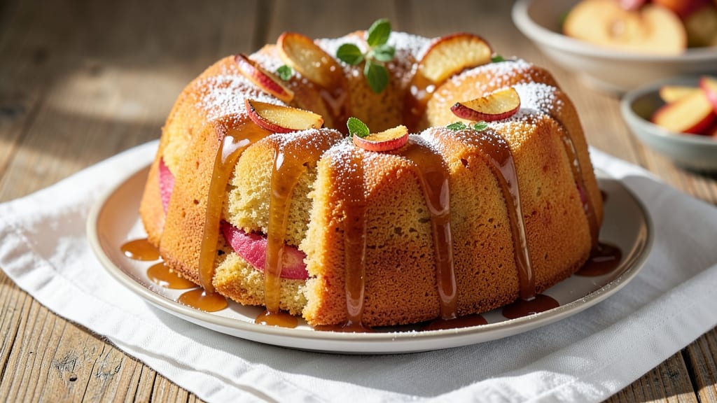 Apple Bundt Cake Recipe With Caramel Sauce: Golden Spiral Cake with Warm Drizzle Magic