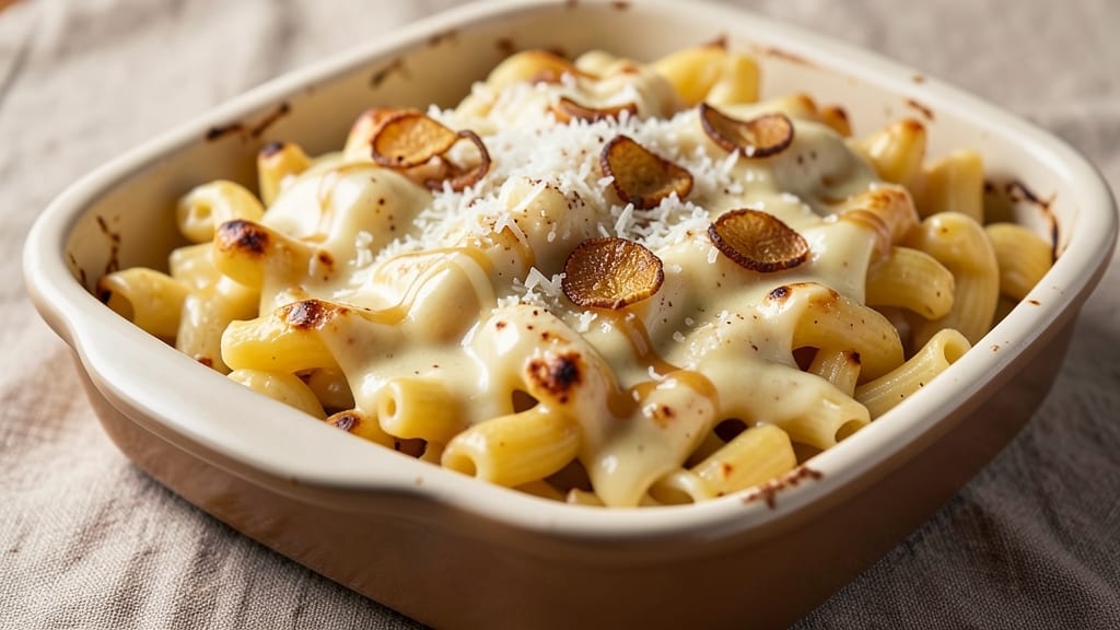 Baked Macaroni and Cheese Recipe with Alfredo Sauce: Triple-Layered Cheese Bliss