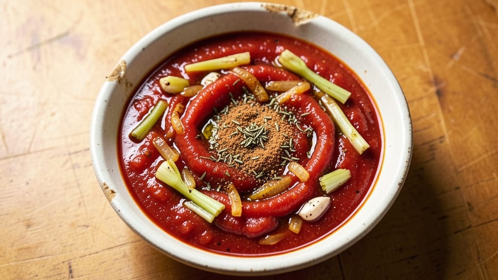 Arrenello's Pizza Sauce Recipe: Smoky Chipotle Depth With Celery Crown Crunch