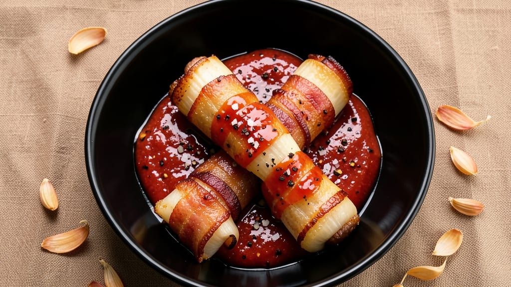 Bacon Wrapped Water Chestnut Recipe with Chili Sauce: Crunchy Bites Bursting With Spicy-Sweet Heat