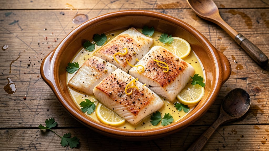 Baked Fish With Lemon Butter Sauce Recipe: Crispy Crust and Bright Citrus Shine