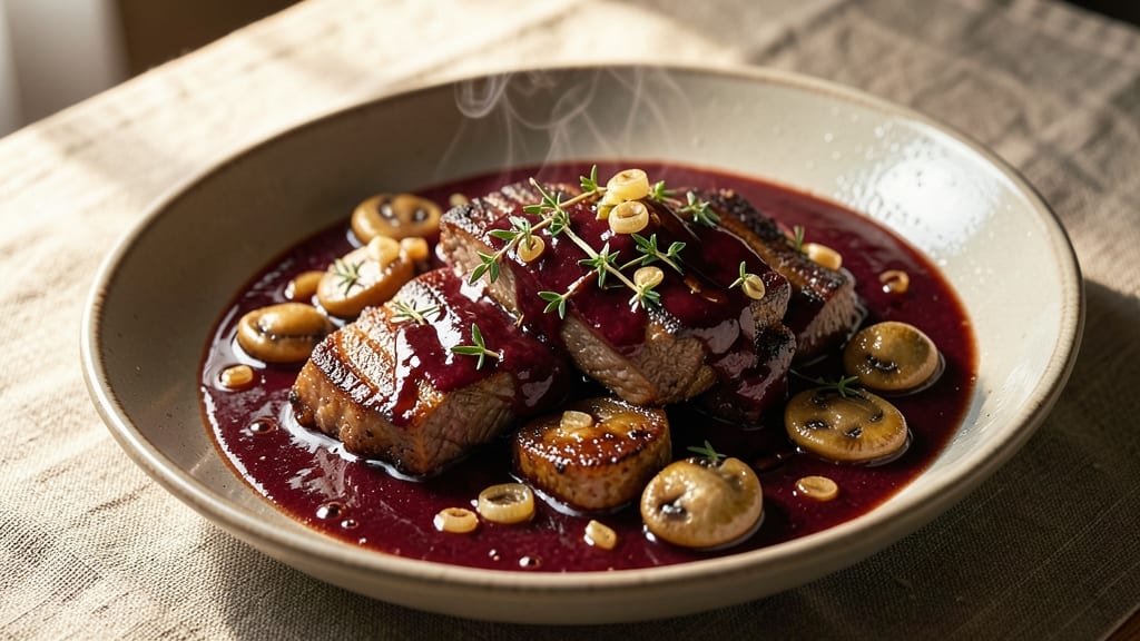 Barolo Wine Sauce Recipe: Rich Red Wine Reduction with Earthy Mushroom Depth