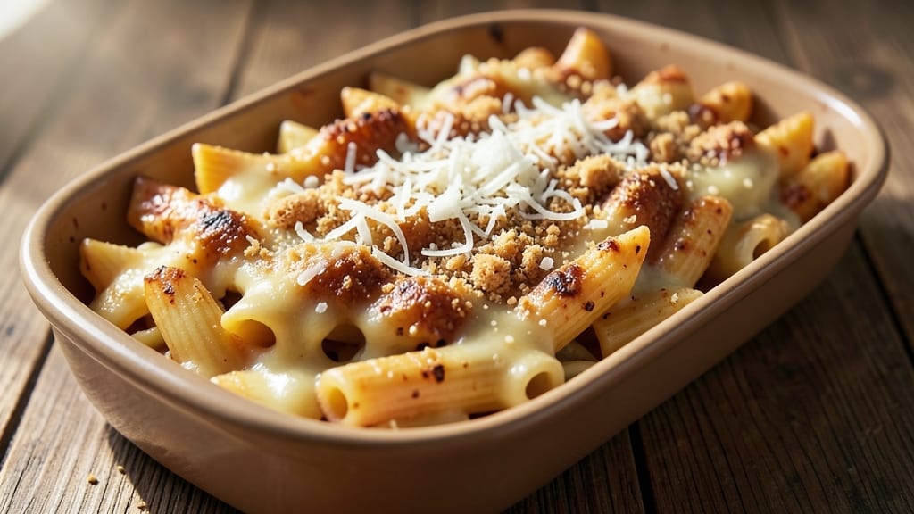 Baked Ziti Recipe with Bechamel Sauce: Velvety Cheese Blanket and Al Dente Noodles