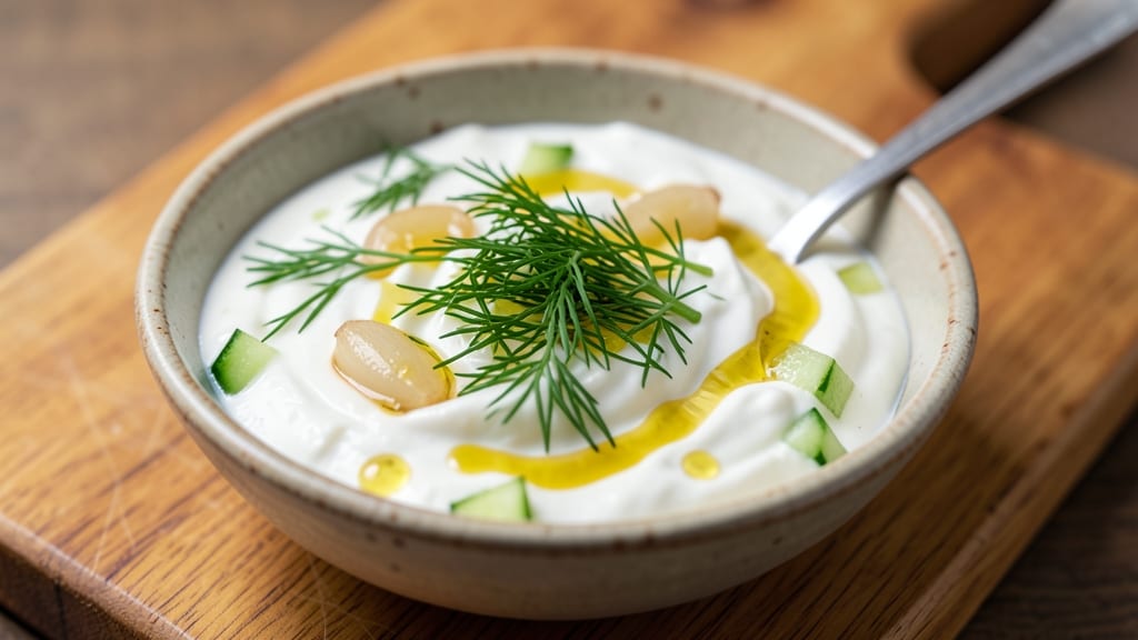 Authentic Tzatziki Sauce Recipe for Gyros: Yogurt-Cucumber Freshness With Dill Zing
