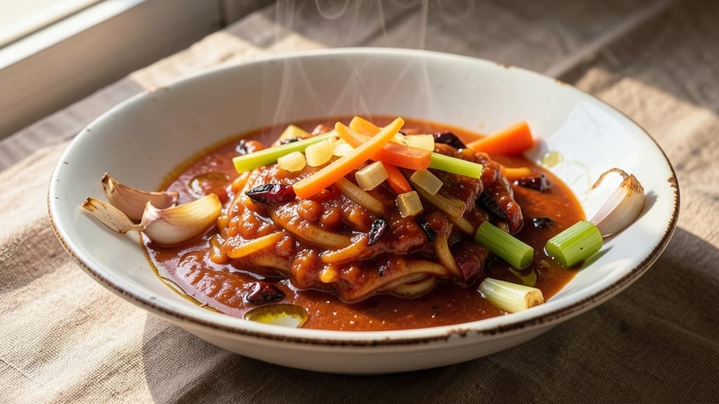 Clemenza's Spaghetti Sauce Recipe: Smoky Chipotle Depth With Celery Crown Crunch