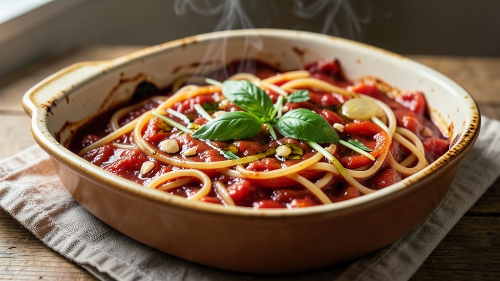 Baked Spaghetti Sauce Recipe: Slow-Cooked Richness With Hidden Celery Crown Crunch